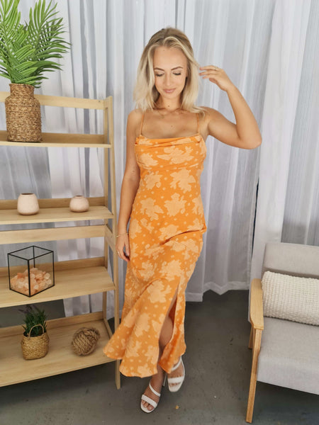 BECKY DRESS - ORANGE LUSH