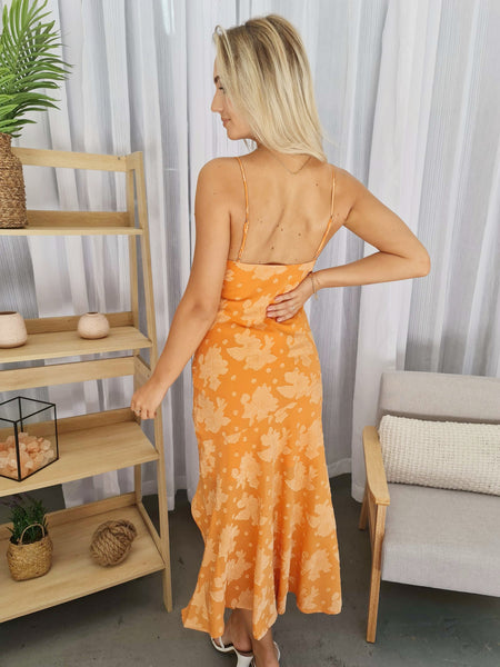 BECKY DRESS - ORANGE LUSH