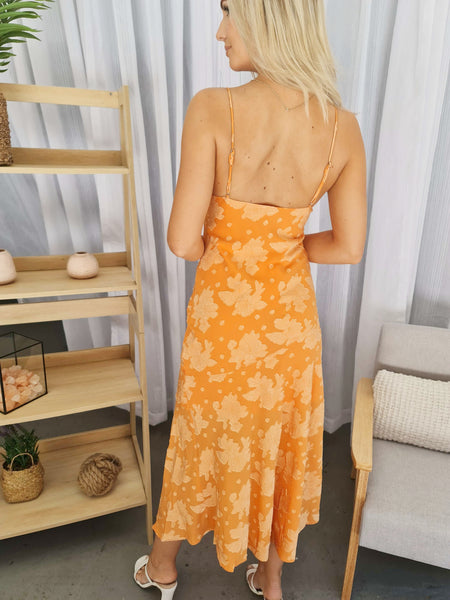 BECKY DRESS - ORANGE LUSH